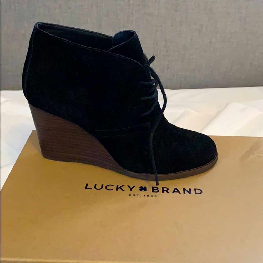 Lucky Brand Wedge Booties 8.5